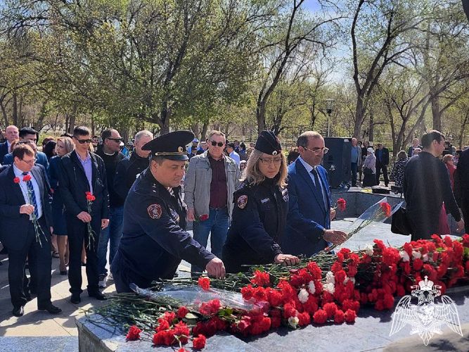 Росгвардейцы, обеспечивающие правопорядок на Байконуре, приняли участие в мероприятиях в честь Дня космонавтики