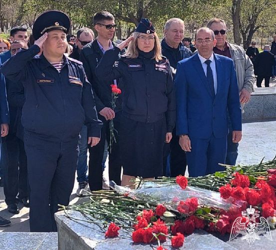 Росгвардейцы, обеспечивающие правопорядок на Байконуре, приняли участие в мероприятиях в честь Дня космонавтики