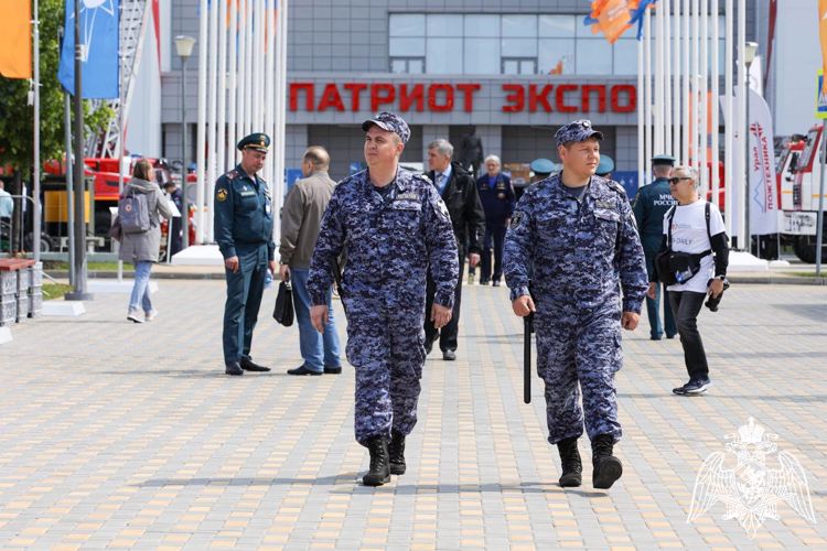 Сотрудники Росгвардии обеспечивают безопасность XIV международного салона «Комплексная безопасность-2023» в Подмосковье