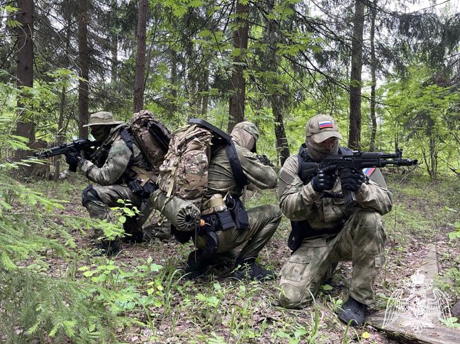 Сотрудники подмосковного СОБР «Булат» Росгвардии провели тренировки в полевых условиях