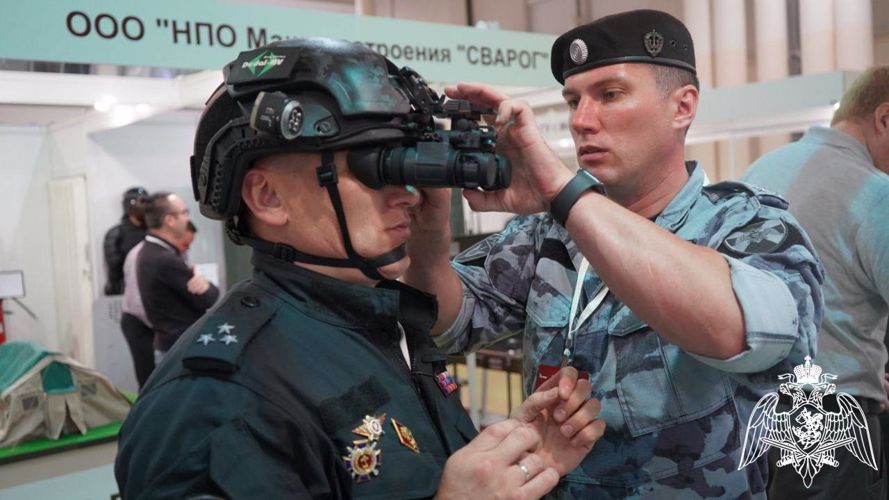 Главное управление Росгвардии по Московской области представило свои экспонаты на выставке «День передовых технологий обеспечения безопасности личности, общества и государства-2023»