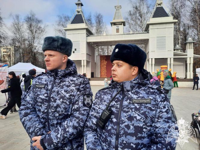 В Подмосковье росгвардейцы обеспечивают правопорядок во время празднования Дня народного единства