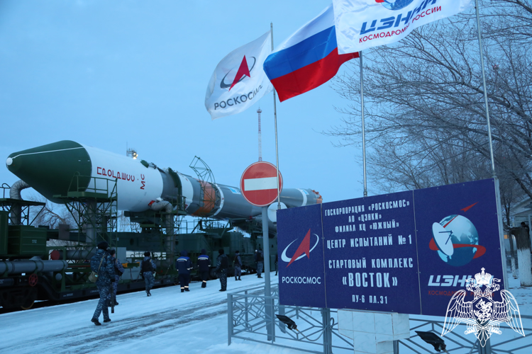 Сотрудники Росгвардии обеспечили безопасность транспортировки ракеты-носителя «Союз-2.1а» и грузового корабля «Прогресс МС-26» на космодроме «Байконур»