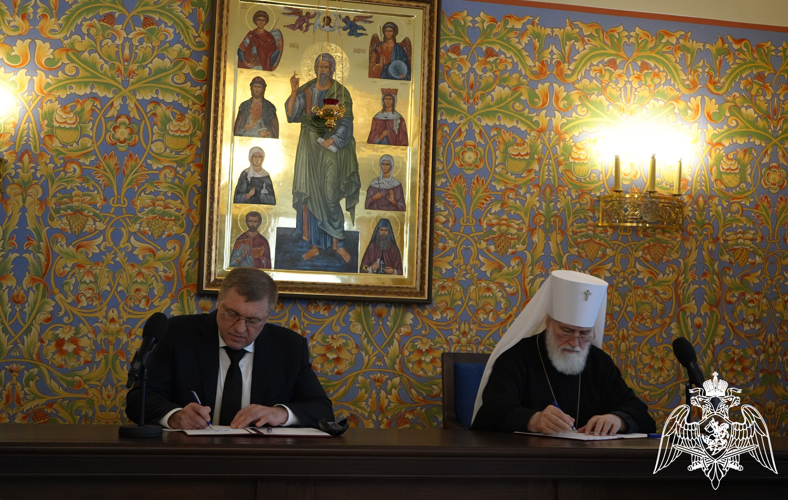 Подписано соглашение о сотрудничестве между региональным управлением Росгвардии и Русской православной церковью в Московской области