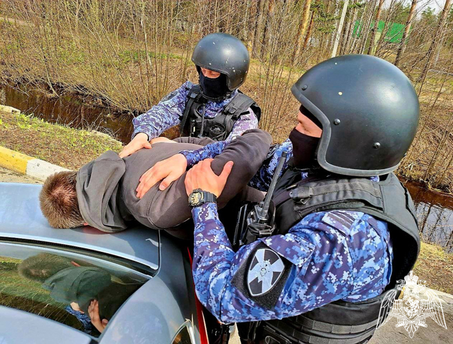 В Московской области сотрудники Росгвардии задержали подозреваемого в незаконном обороте наркотиков в крупном размере (видео)
