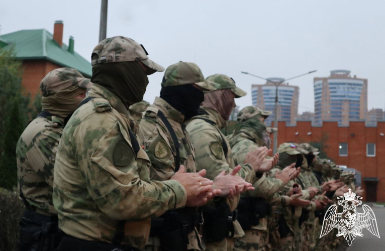 В Главном управлении Росгвардии по Московской области состоялась торжественная встреча сотрудников СОБР и ОМОН «Пересвет», выполнявших служебно-боевые задачи на территории Северо-Кавказского региона (видео)