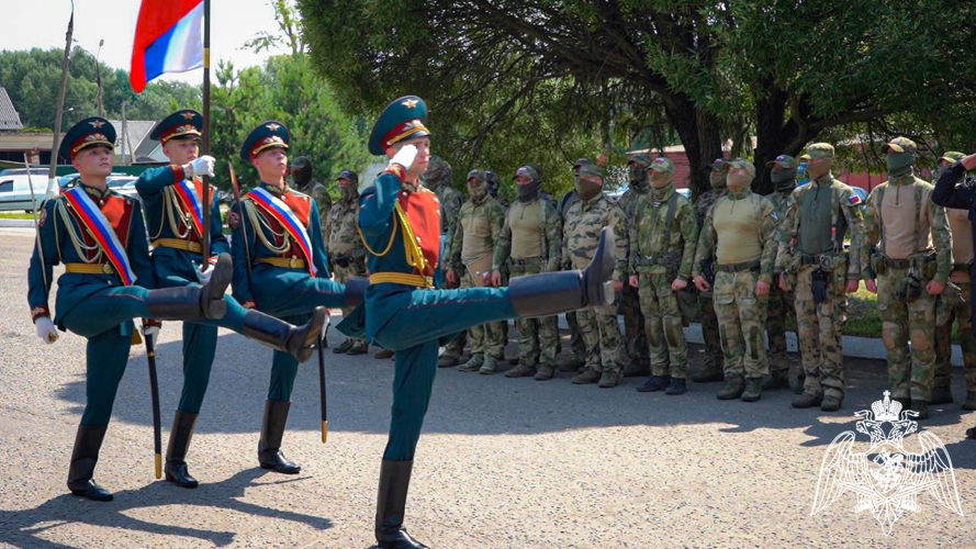 В Подмосковье сотрудники специальных подразделений Росгвардии вернулись из служебной командировки (видео)