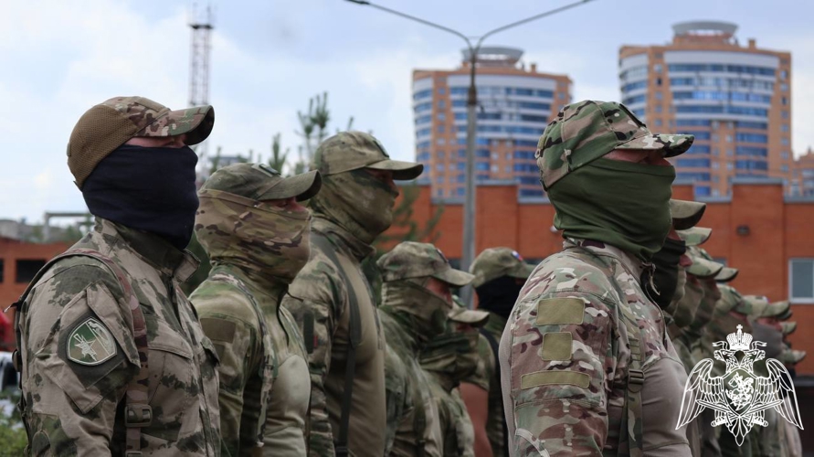 В Подмосковье сотрудники специальных подразделений Росгвардии вернулись из служебной командировки (видео)