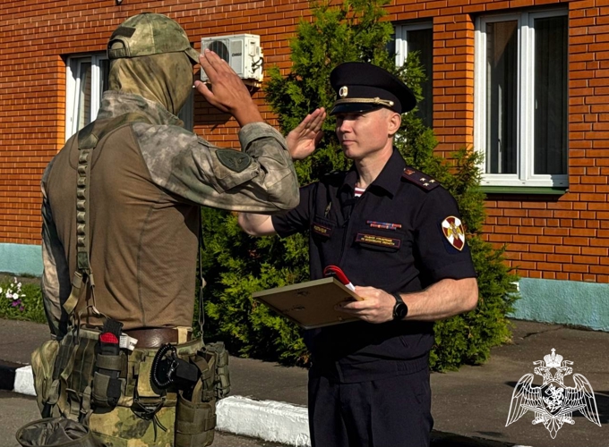 В подмосковном главке Росгвардии состоялась встреча сотрудников спецподразделений, вернувшихся из служебной командировки