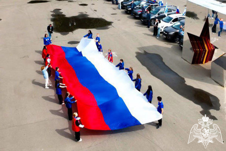 В День Государственного флага Российской Федерации сотрудники подмосковного главка Росгвардии приняли участие в масштабном автопробеге