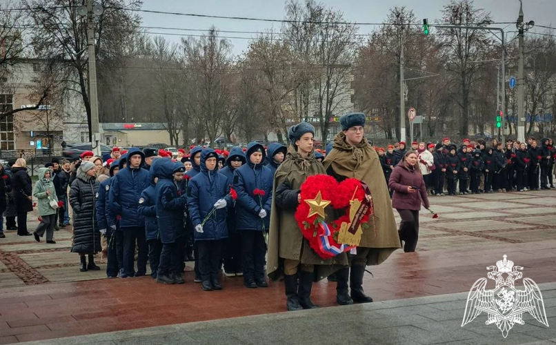 Росгвардейцы и кадеты почтили память героев битвы под Москвой в Подмосковье