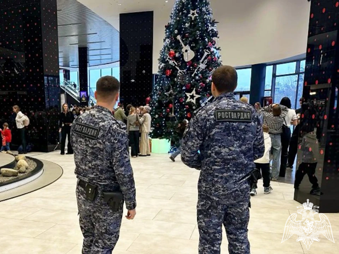 Сотрудники подмосковного главка Росгвардии обеспечили правопорядок во время проведения новогоднего шоу