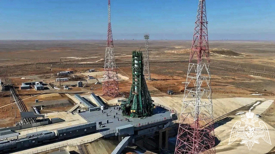 Росгвардейцы обеспечили безопасность транспортировки ракеты-носителя «Союз» на космодроме «Байконур» (видео)